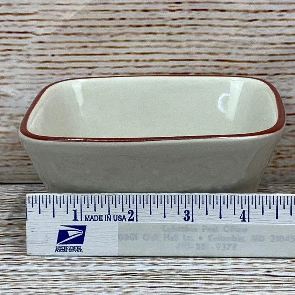 Longaberger Pottery Christmas Basket Dish 4.5